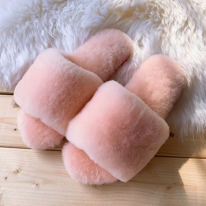 Cozy Sheepskin Fur Slippers
