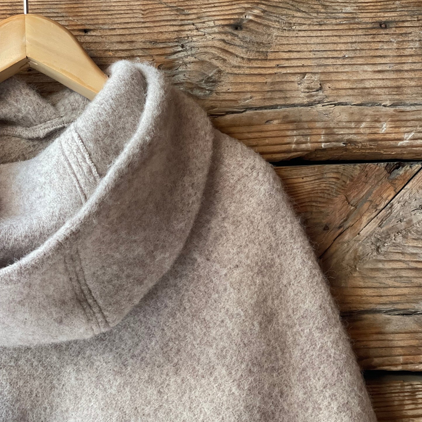 100% Lambswool, Cozy Hooded Poncho | Crafted in Latvia