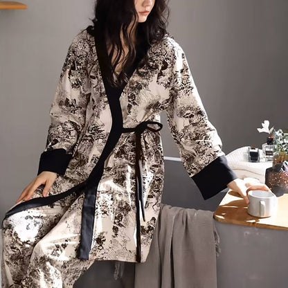 Bold Brushstroke Kimono Lounge Set