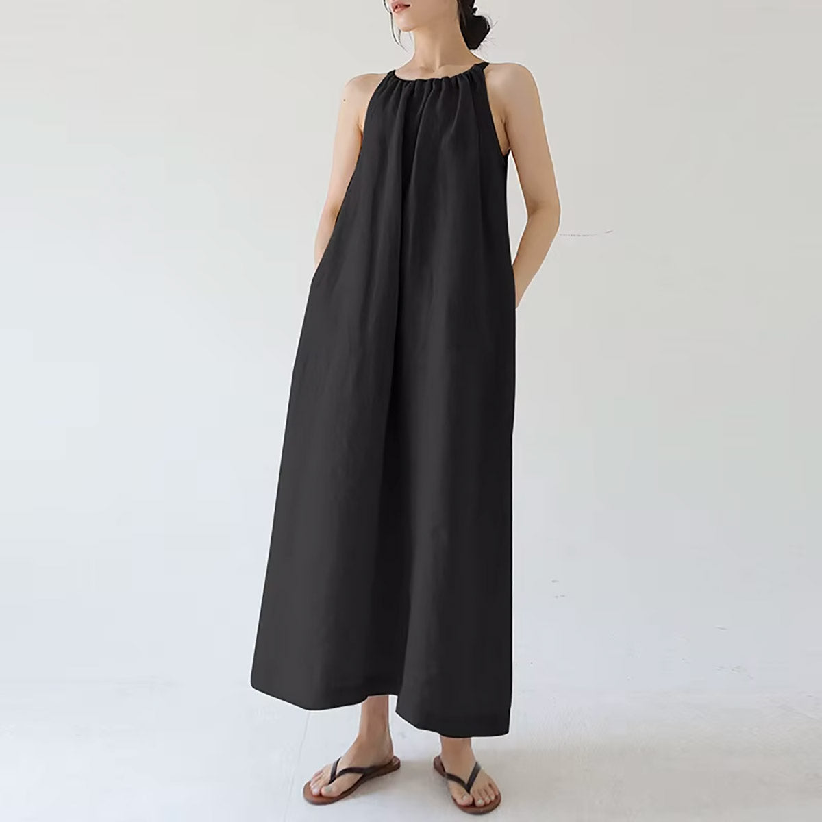 Ethereal Linen Maxi Dress