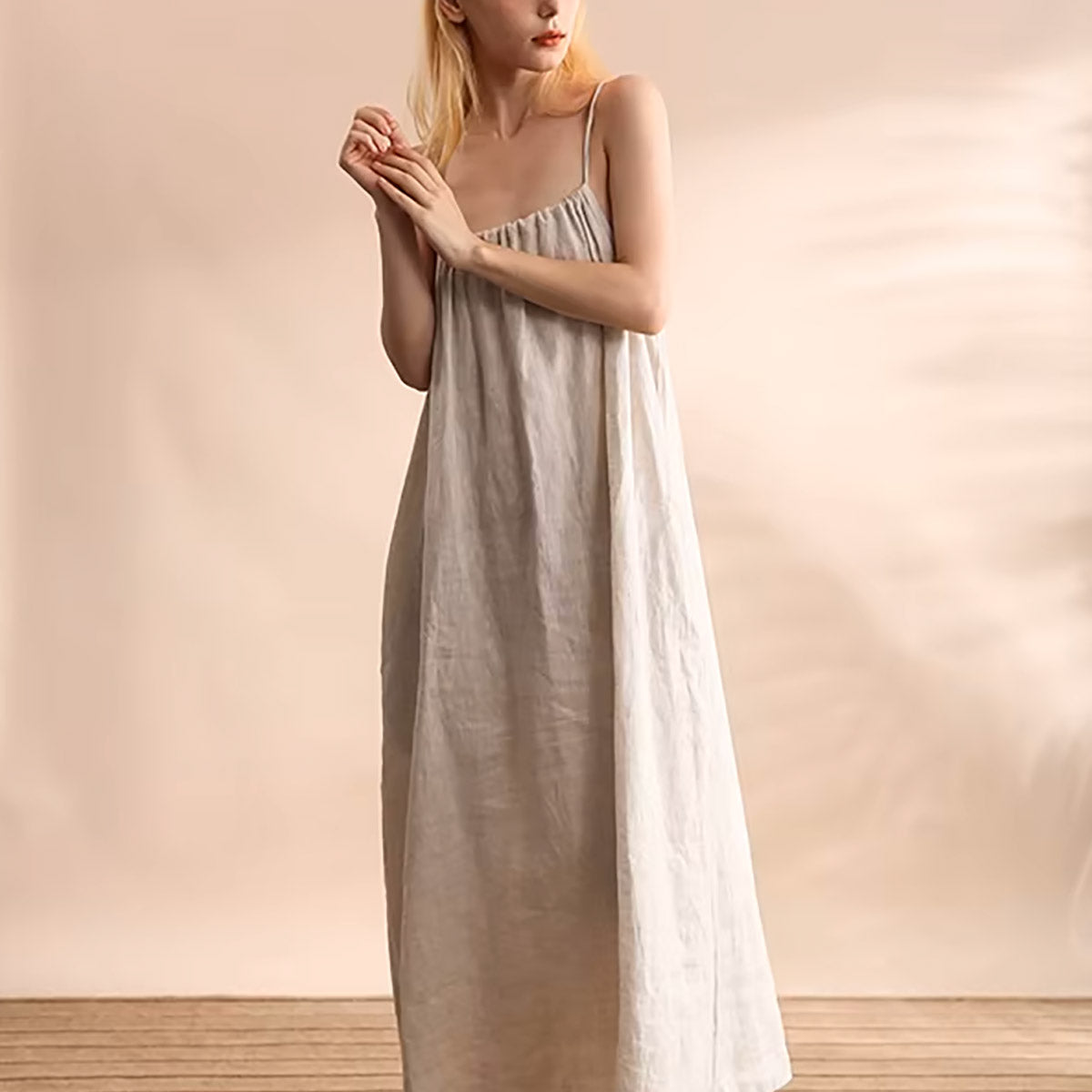 Ethereal Linen Maxi Dress