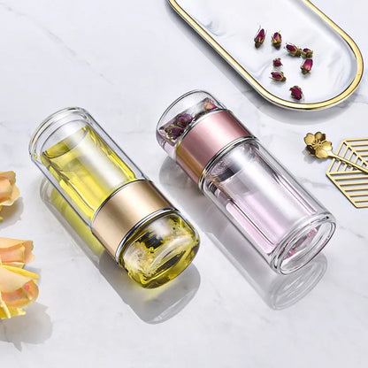 Calming Tea Infuser Glass Bottle