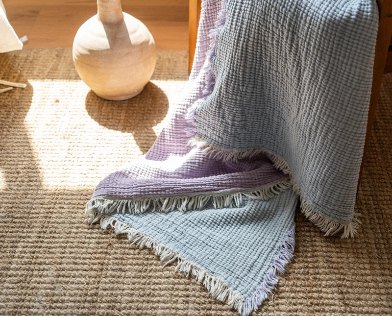 Cotton Layered Throw Blanket