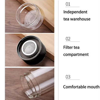 Calming Tea Infuser Glass Bottle