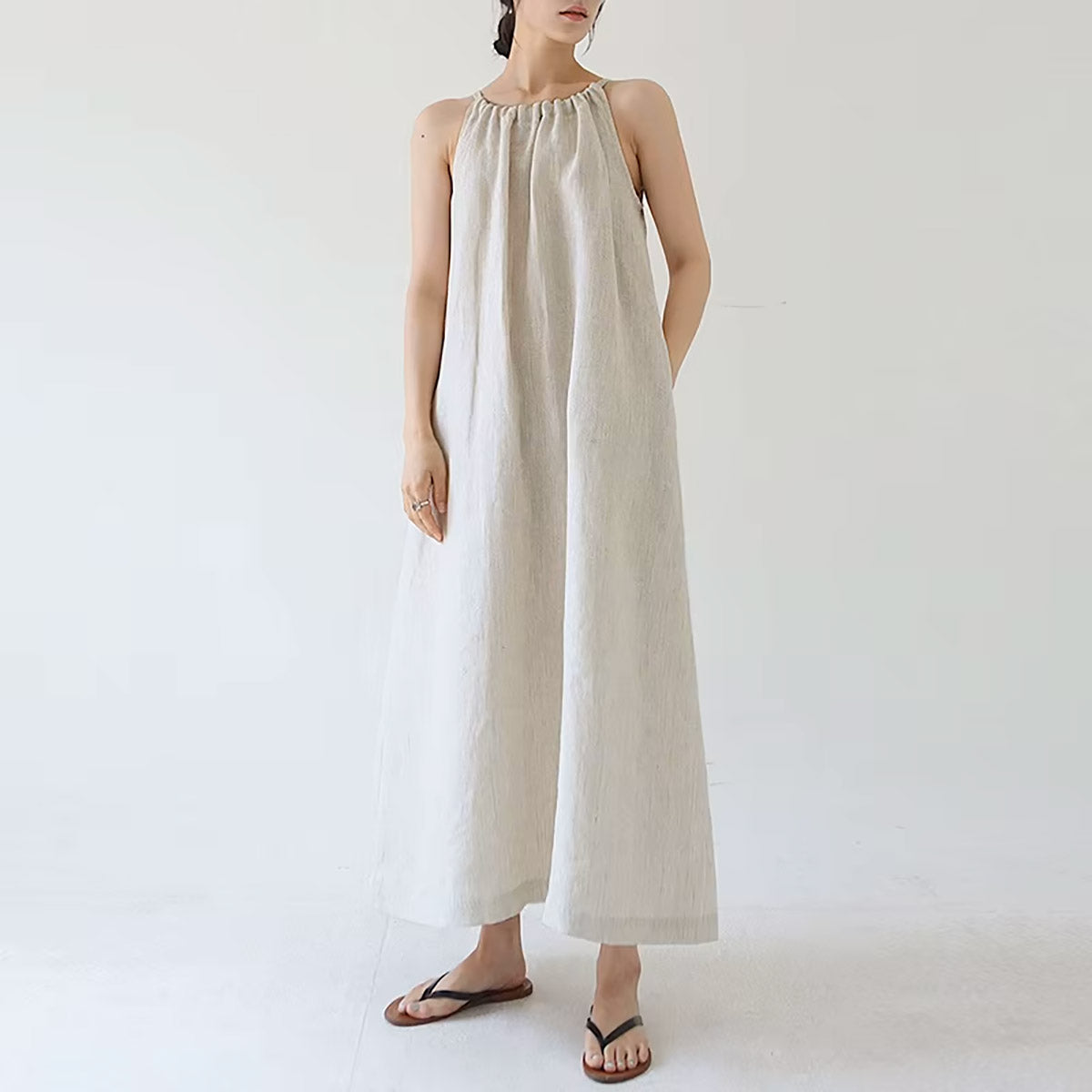 Ethereal Linen Maxi Dress