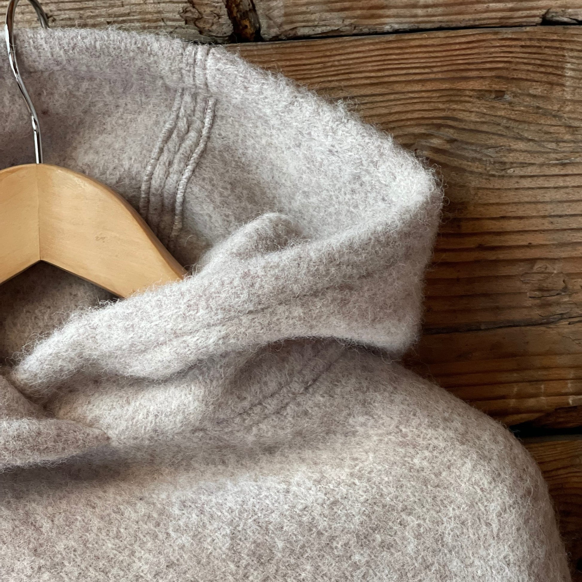 100% Lambswool, Cozy Hooded Poncho | Crafted in Latvia